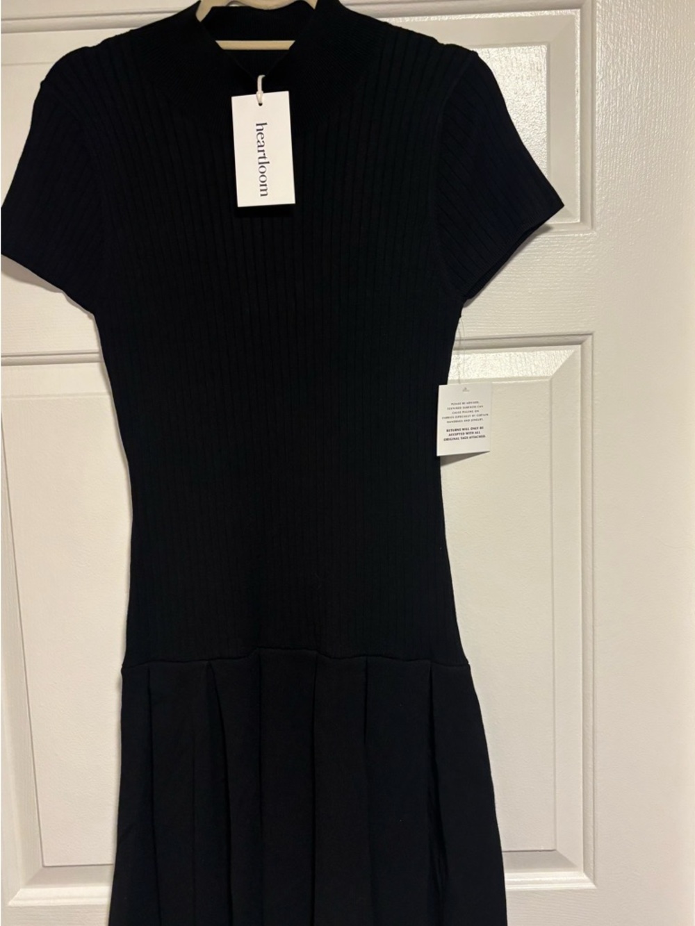Heartloom Black Ribbed Knit Mini Dress - Picture 2 of 5